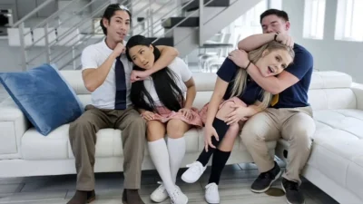 SisSwap – Gorgeous Girls In Knee Socks Alona Bloom & Percy Sires Get Fucked And Creamed By Stepbros